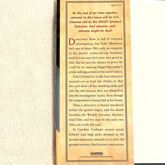 The World’s Greatest Detective YA by Caroline Carlson Hardback - Picture 4 of 11